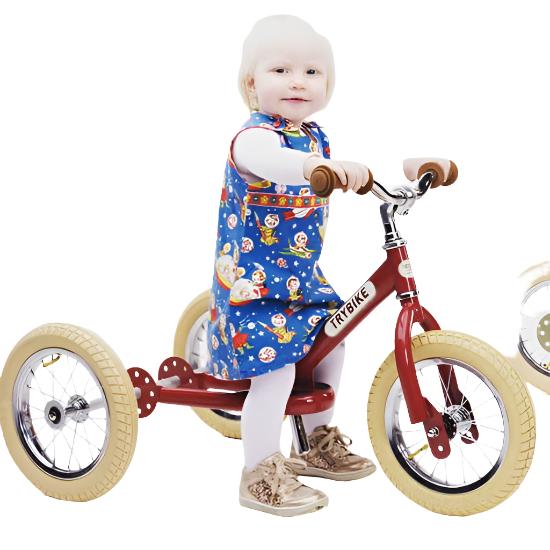 Trybike | Tricicleta Vintage din Otel Fara Pedale | Rosu